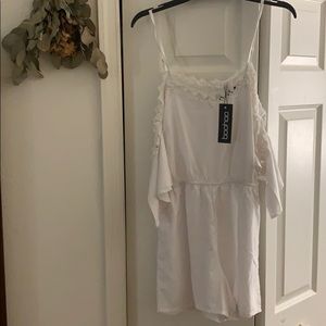 NWT boohoo off the shoulder romper